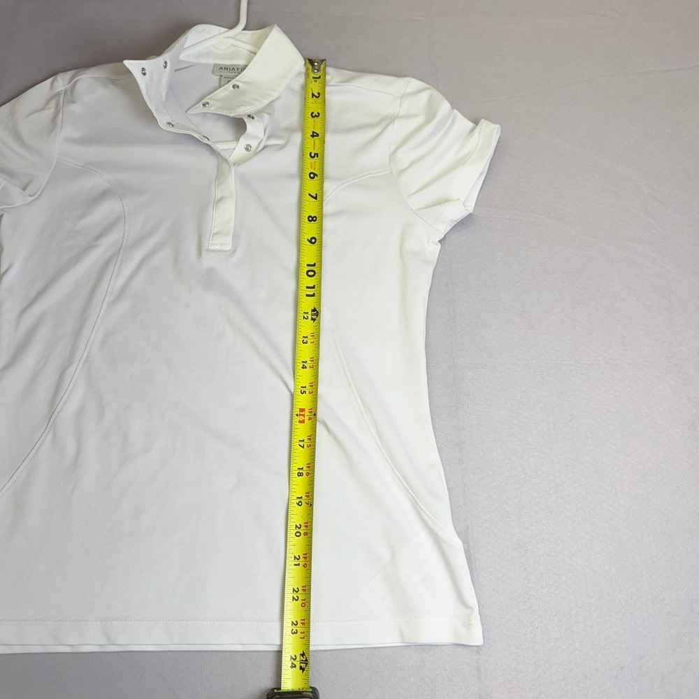 Ariat Pro Series Show Shirt Women Small White Short Sleeve Equestrian Snap Front - Picture 7 of 11